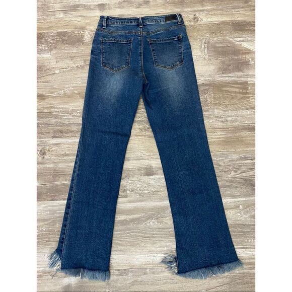 C'est Toi Black Label Jeans Crop Skinny Denim Frayed Hem Women’s Junior’s Sz 5 - Picture 2 of 5